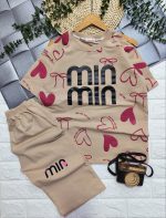 تیشرت و شلوارک دخترانه min قلبی - Image 2