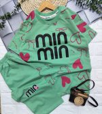 تیشرت و شلوارک دخترانه min قلبی - Image 5